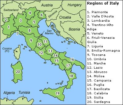 Map of Italy