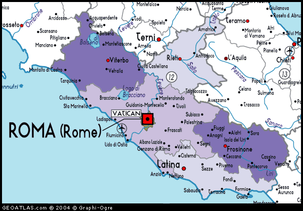 Map of Lazio