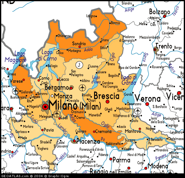 Map of Lombardia