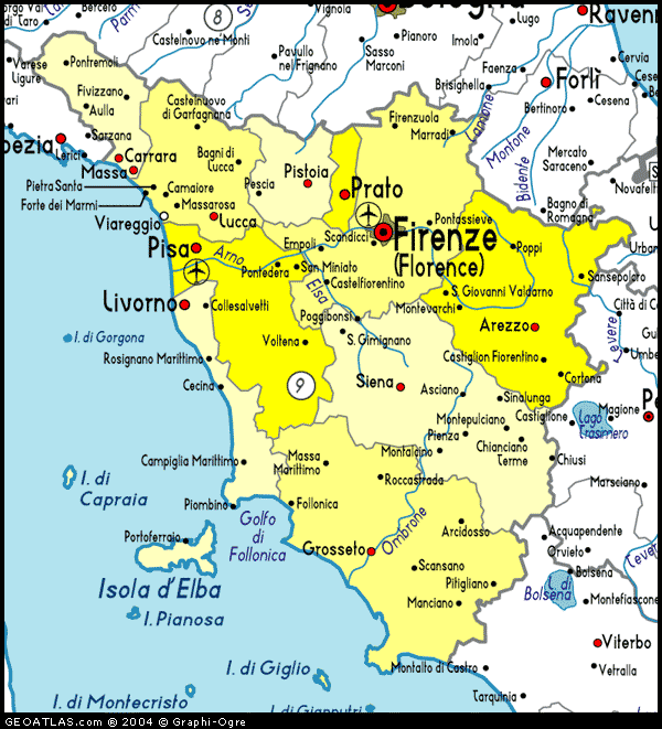 toscana térkép Map of Toscana map, Toscana, Italy, Italy Atlas toscana térkép