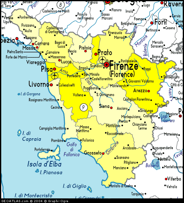 Map of Toscana