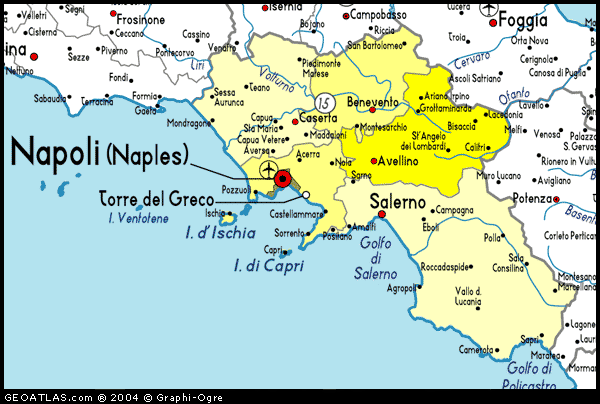 Map of Campania map, Campania, Italy, Italy Atlas