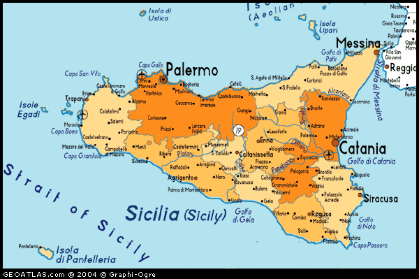 Map of Sicilia